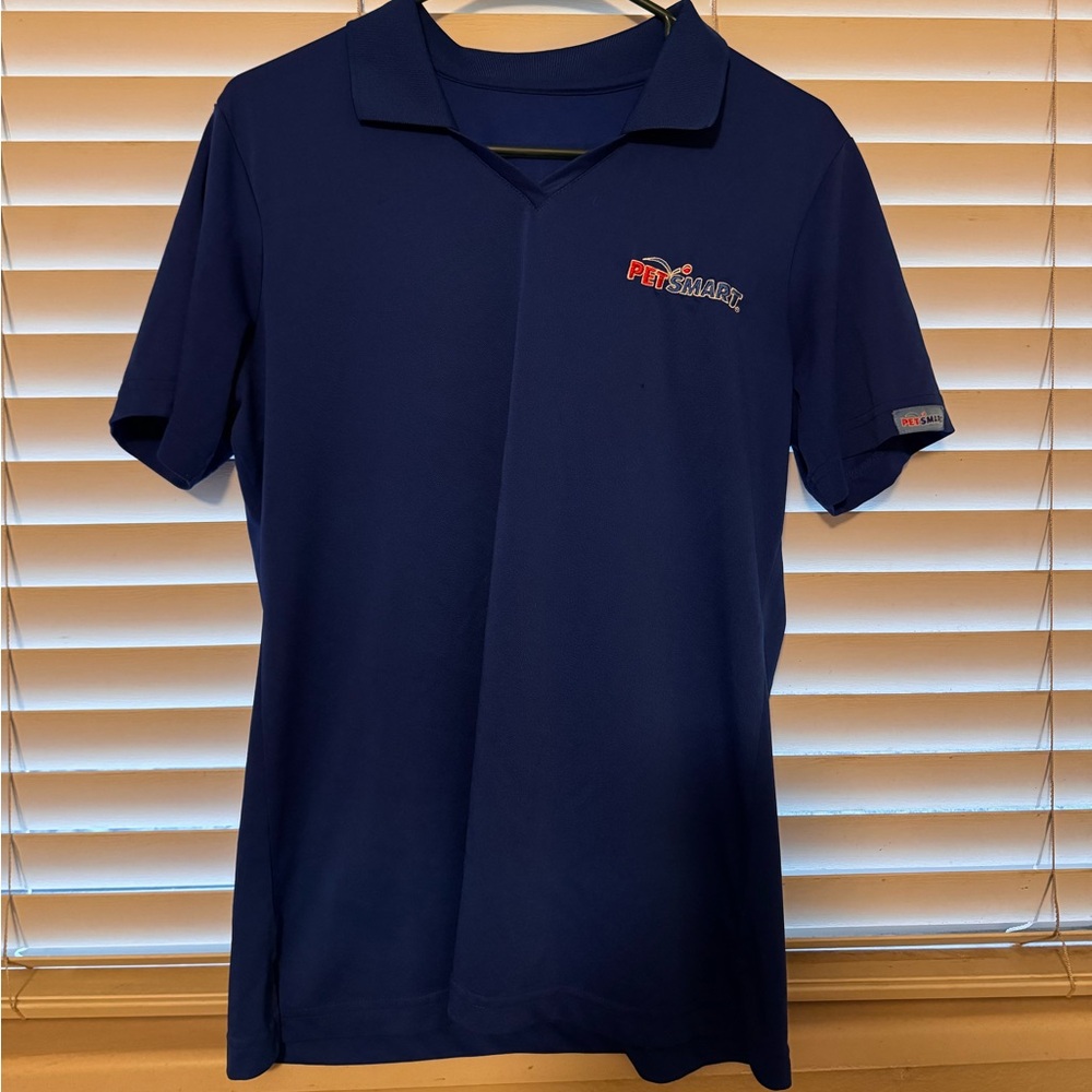 PetSmart Blue Short Sleeve Polo Shirt